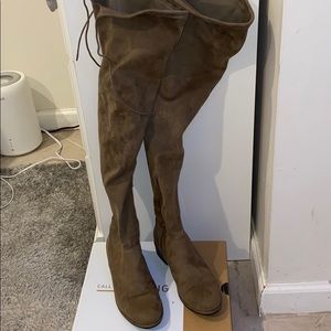 Thigh high Suede boots